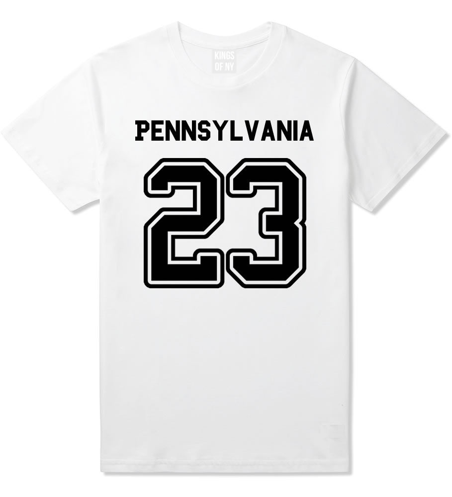 Sport Style Pennsylvania 23 Team State Jersey Mens T-Shirt By Kings Of NY