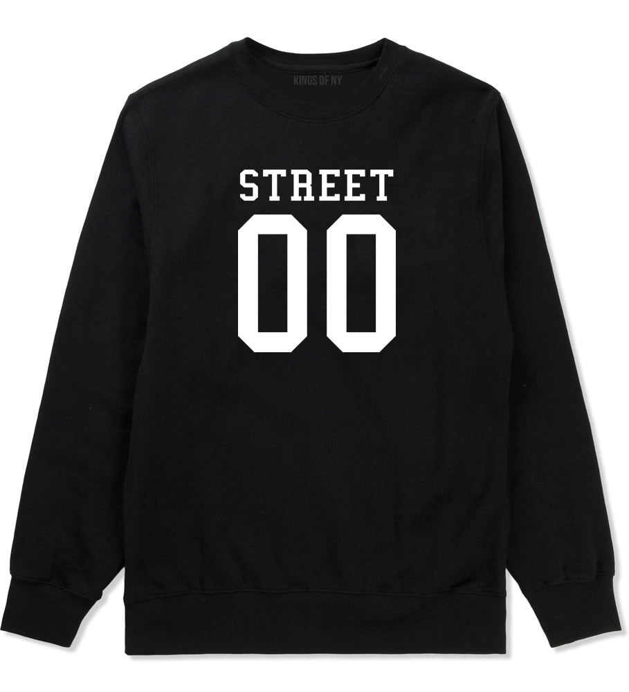 Street Team 00 Jersey Crewneck Sweatshirt in Black By Kings Of NY