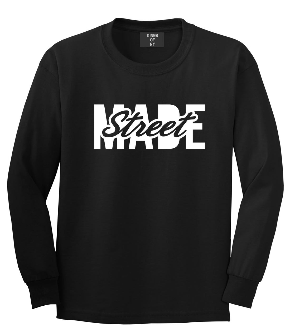 Kings Of NY Street Made Long Sleeve T-Shirt in Black