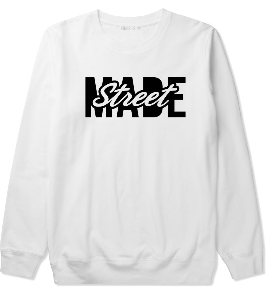 Kings Of NY Street Made Crewneck Sweatshirt in White