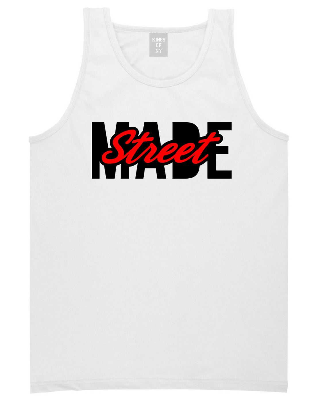 Kings Of NY Street Made Tank Top in White
