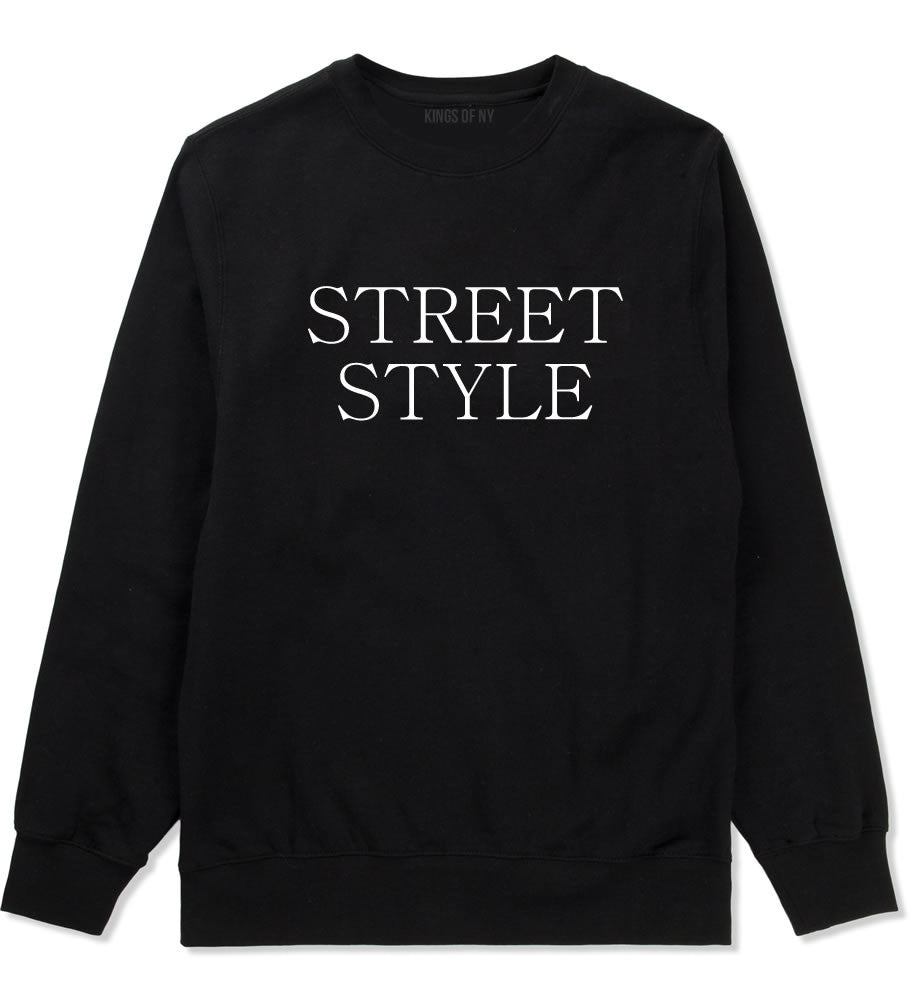 Street Style Photography Crewneck Sweatshirt in Black by Kings Of NY