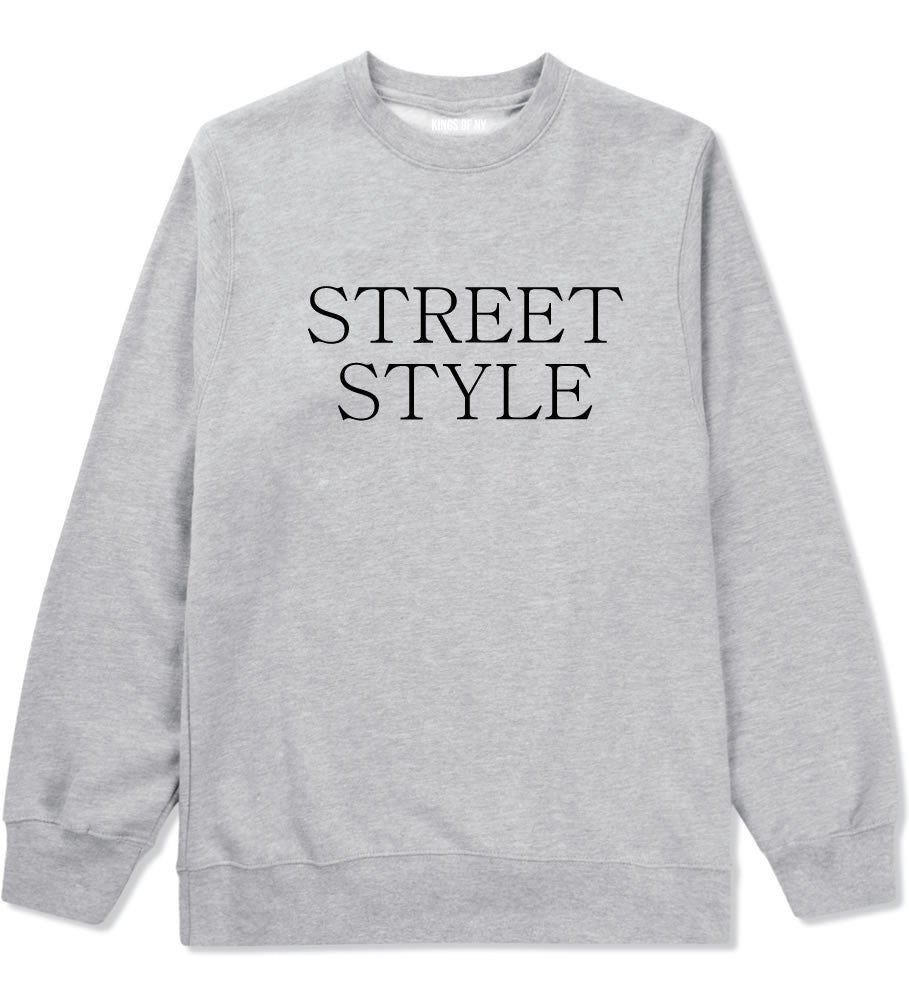 Street Style Photography Crewneck Sweatshirt in Grey by Kings Of NY