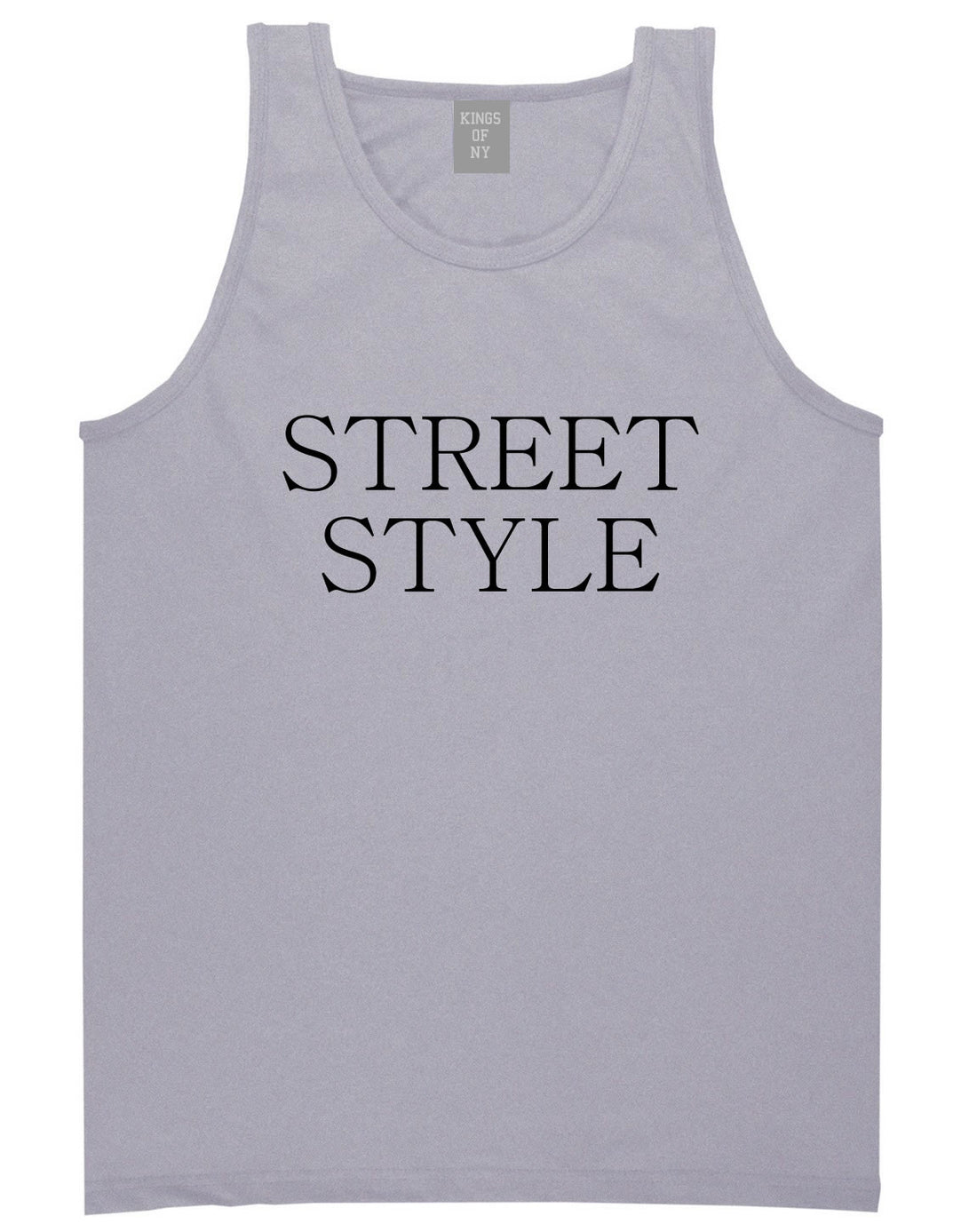 Street Style Photography Tank Top in Grey by Kings Of NY