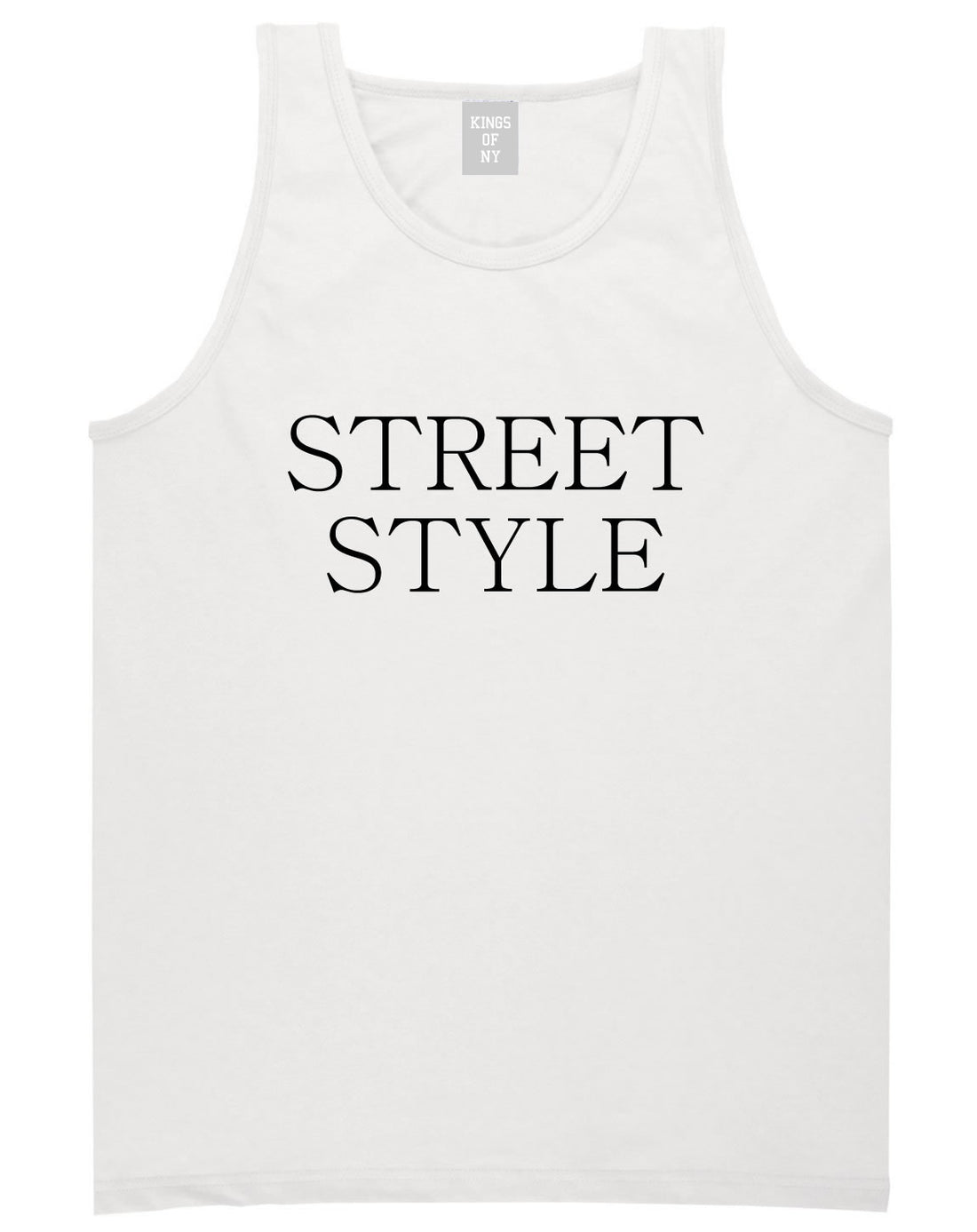 Street Style Photography Tank Top in White by Kings Of NY