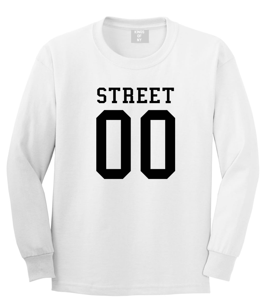 Street Team 00 Jersey Long Sleeve T-Shirt in White By Kings Of NY