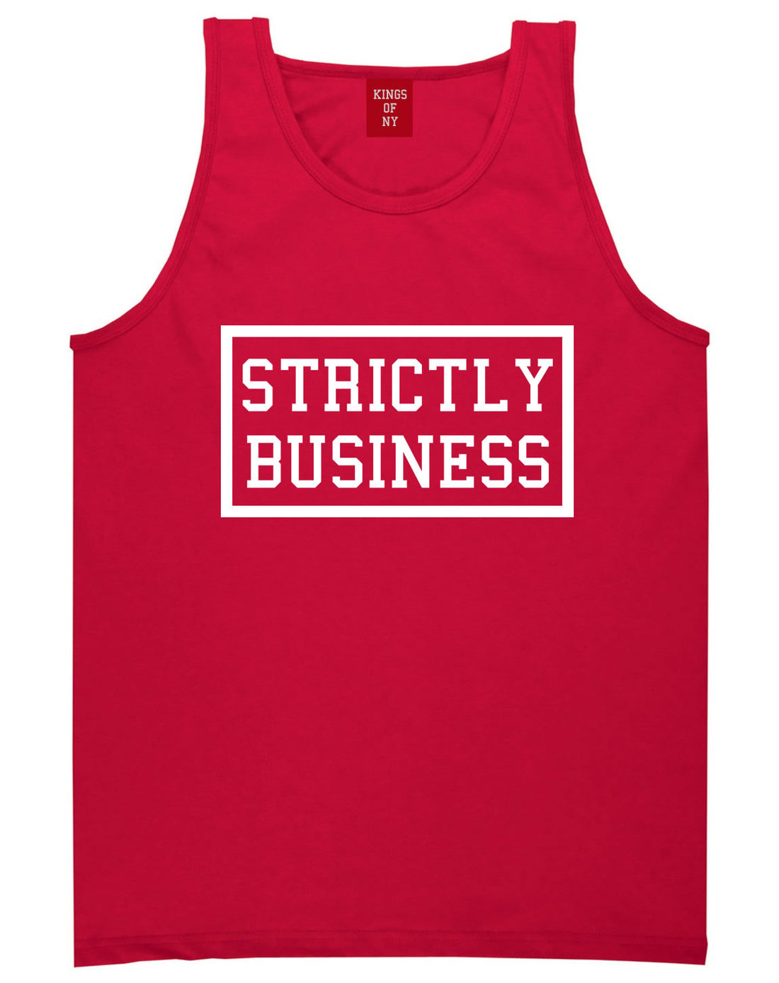 Strictly Business Tank Top in Red by Kings Of NY