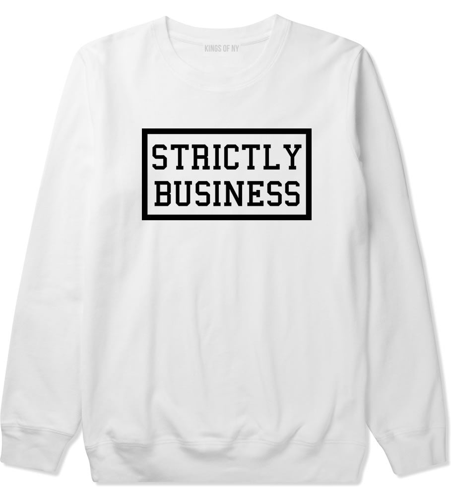 Strictly Business Crewneck Sweatshirt in White by Kings Of NY