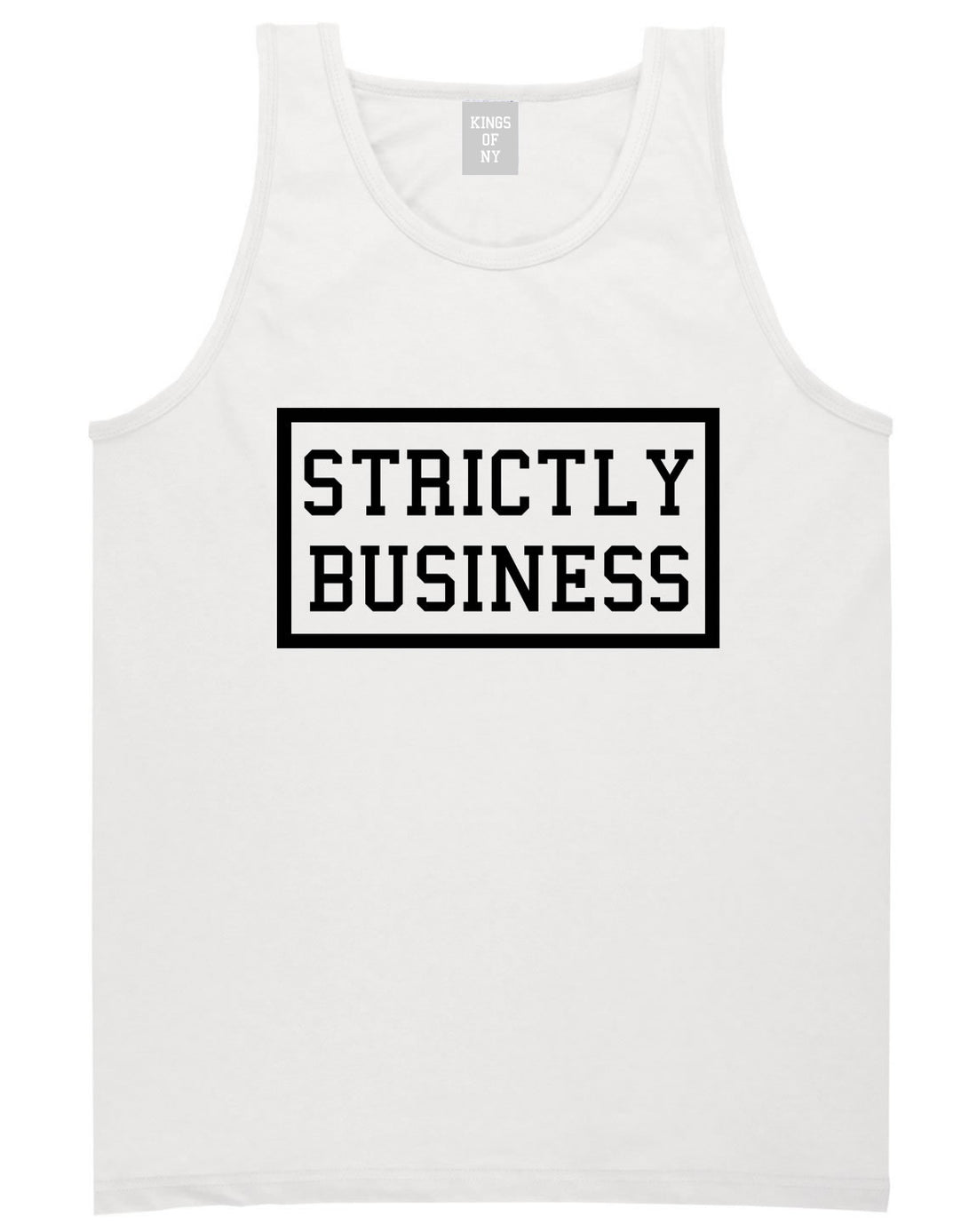 Strictly Business Tank Top in White by Kings Of NY