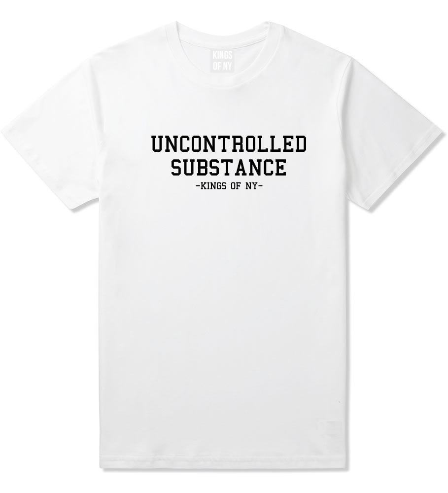Uncontrolled Substance T-Shirt in White by Kings Of NY