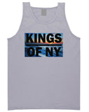 Sunset Logo Tank Top in Grey by Kings Of NY