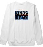 Sunset Logo Crewneck Sweatshirt in White by Kings Of NY