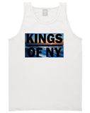 Sunset Logo Tank Top in White by Kings Of NY