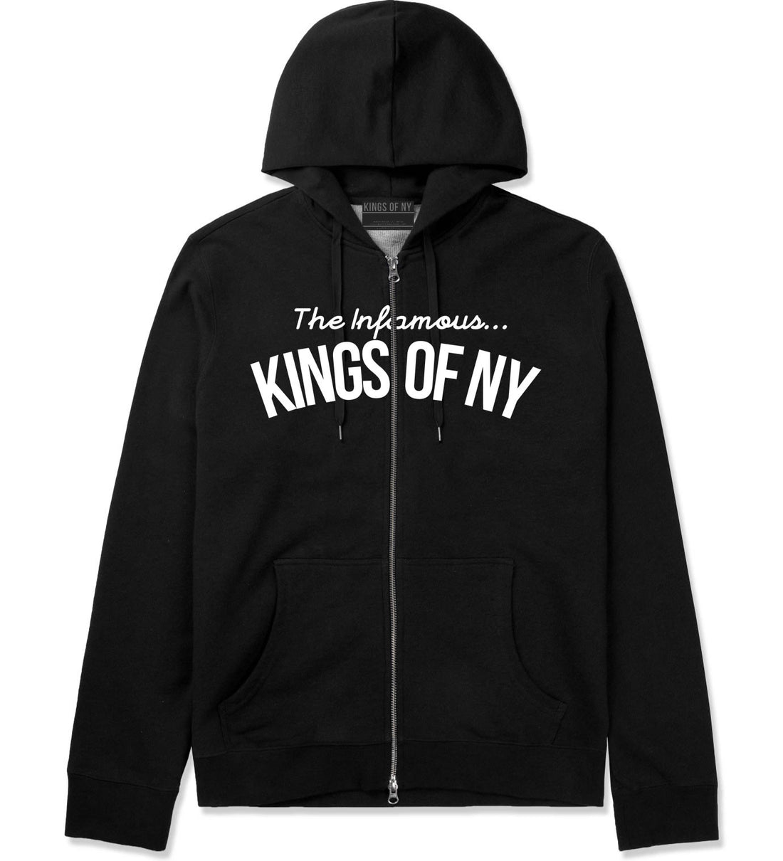 The Infamous Kings Of NY Zip Up Hoodie in Black By Kings Of NY