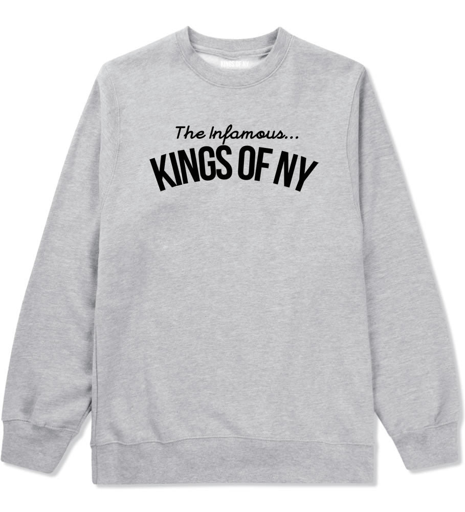 The Infamous Kings Of NY Crewneck Sweatshirt in Grey By Kings Of NY