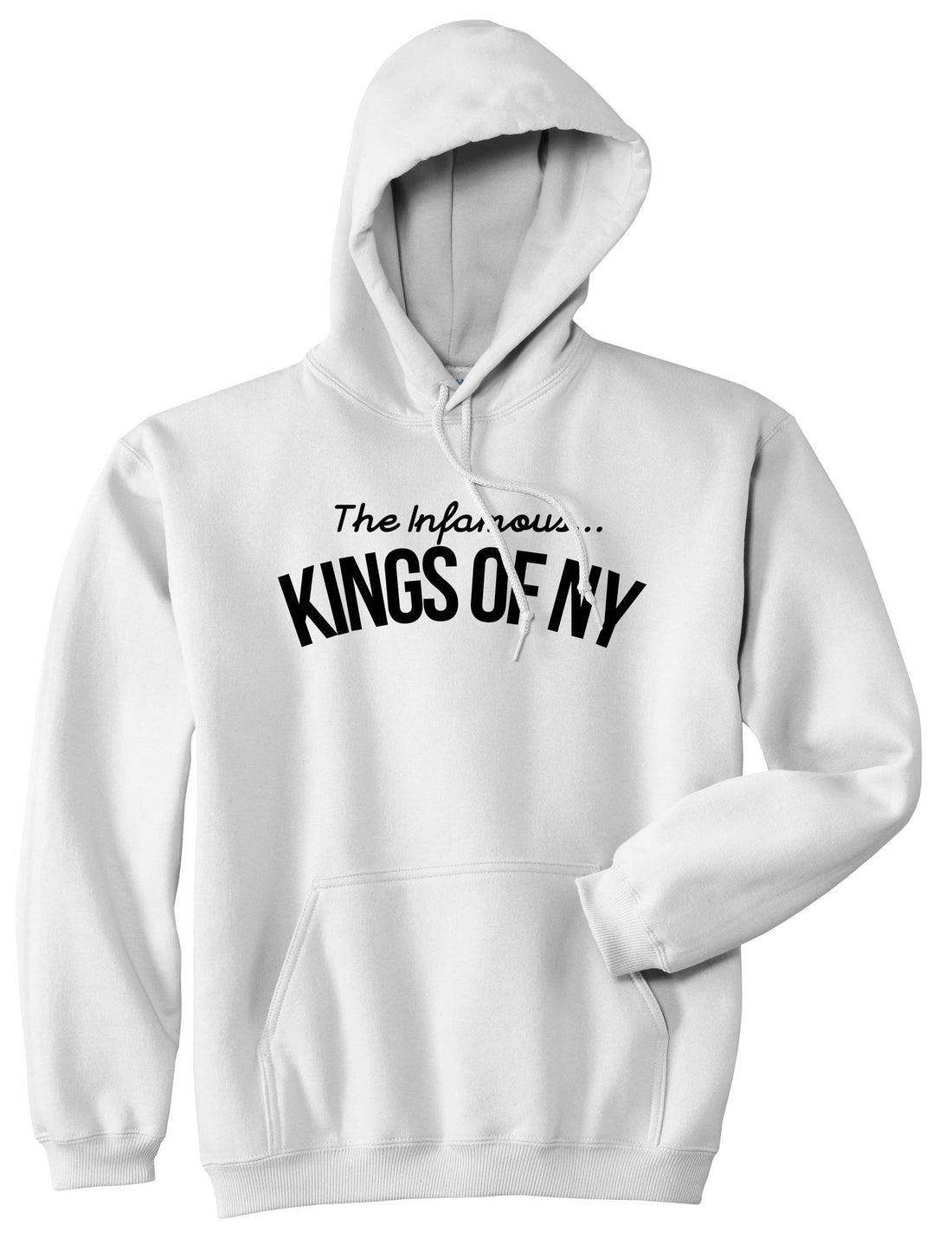 The Infamous Kings Of NY Pullover Hoodie in White By Kings Of NY