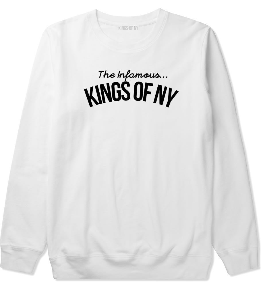The Infamous Kings Of NY Crewneck Sweatshirt in White By Kings Of NY