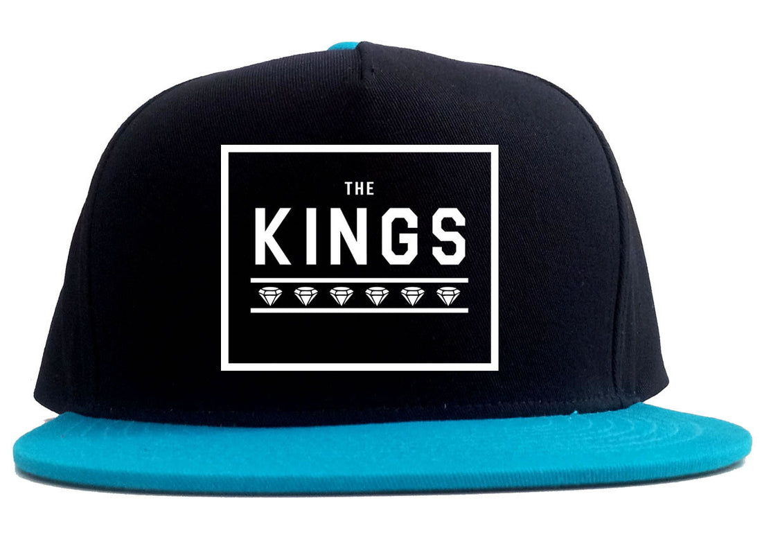 The Kings Diamonds 2 Tone Snapback Hat in Black and Blue by Kings Of NY
