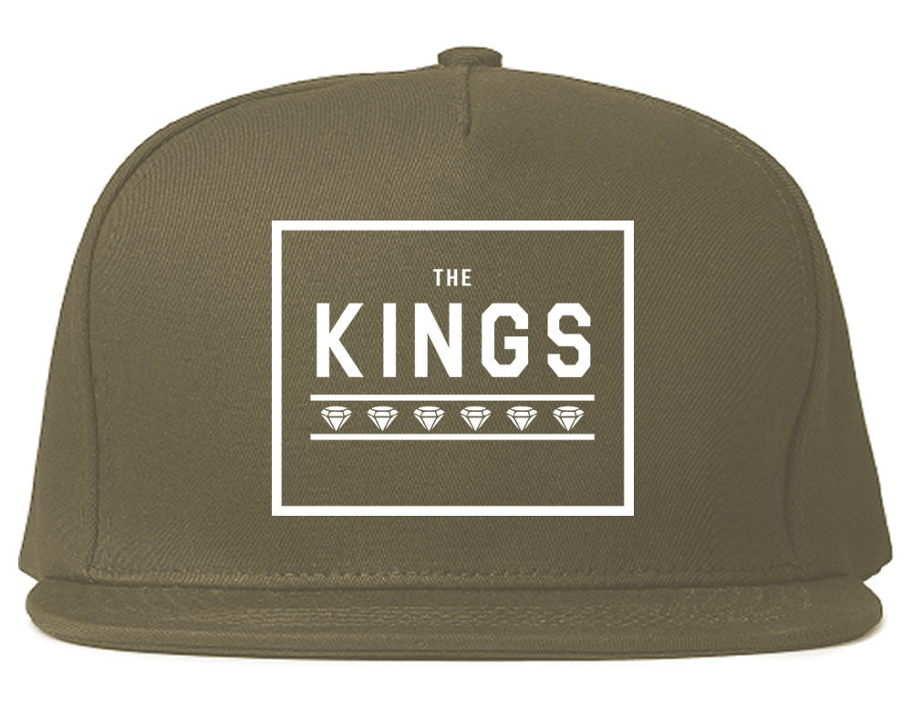 The Kings Diamonds Snapback Hat in Grey by Kings Of NY
