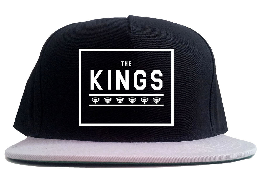 The Kings Diamonds 2 Tone Snapback Hat in Black and Grey by Kings Of NY