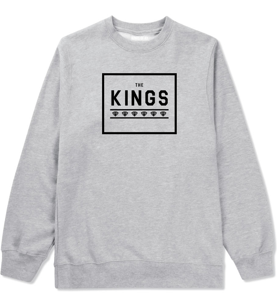 The Kings Diamonds Crewneck Sweatshirt in Grey by Kings Of NY