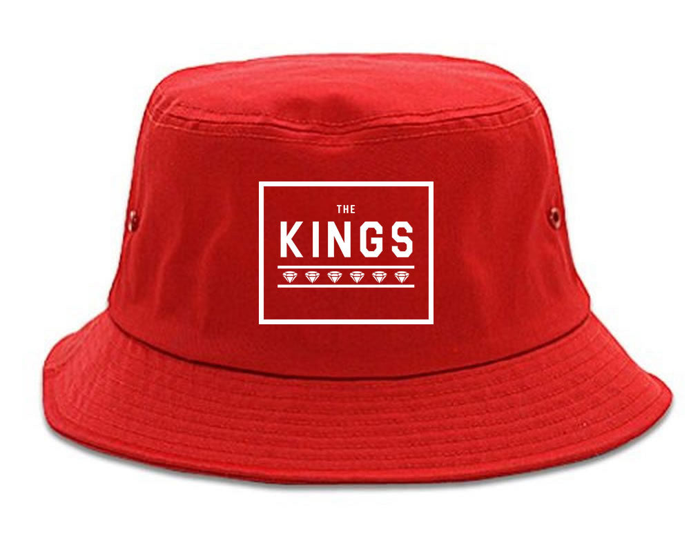 The Kings Diamonds Bucket Hat in Red by Kings Of NY