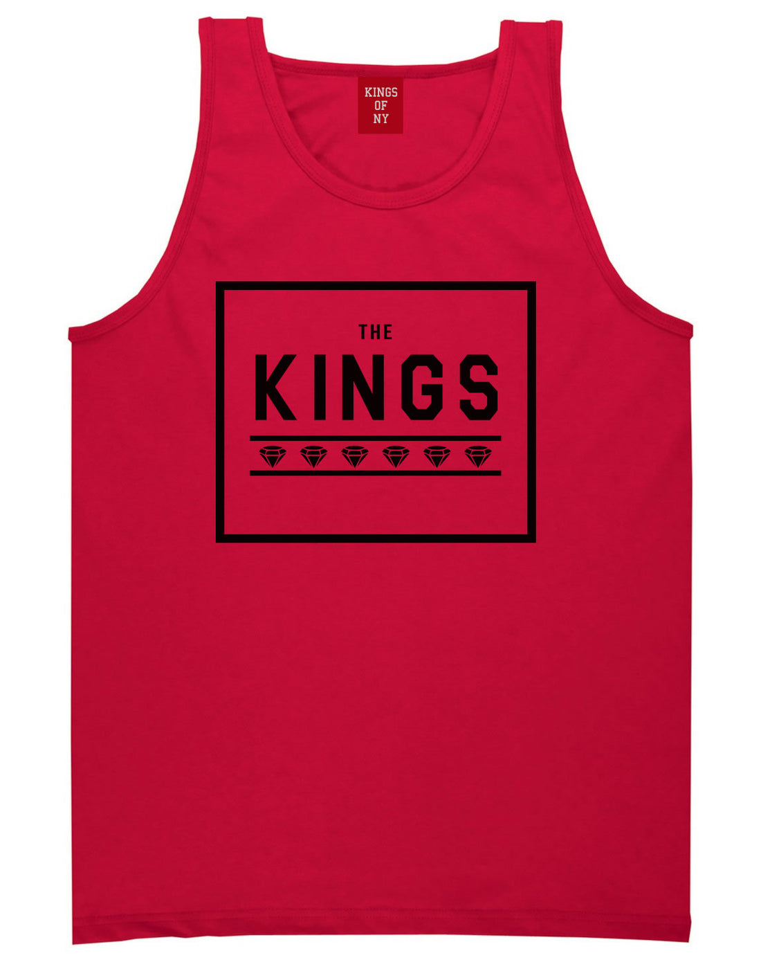 The Kings Diamonds Tank Top in Red by Kings Of NY
