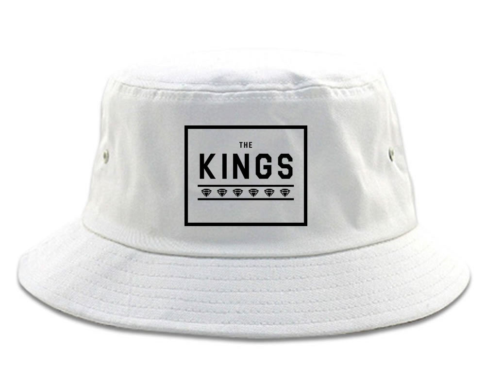 The Kings Diamonds Bucket Hat in White by Kings Of NY