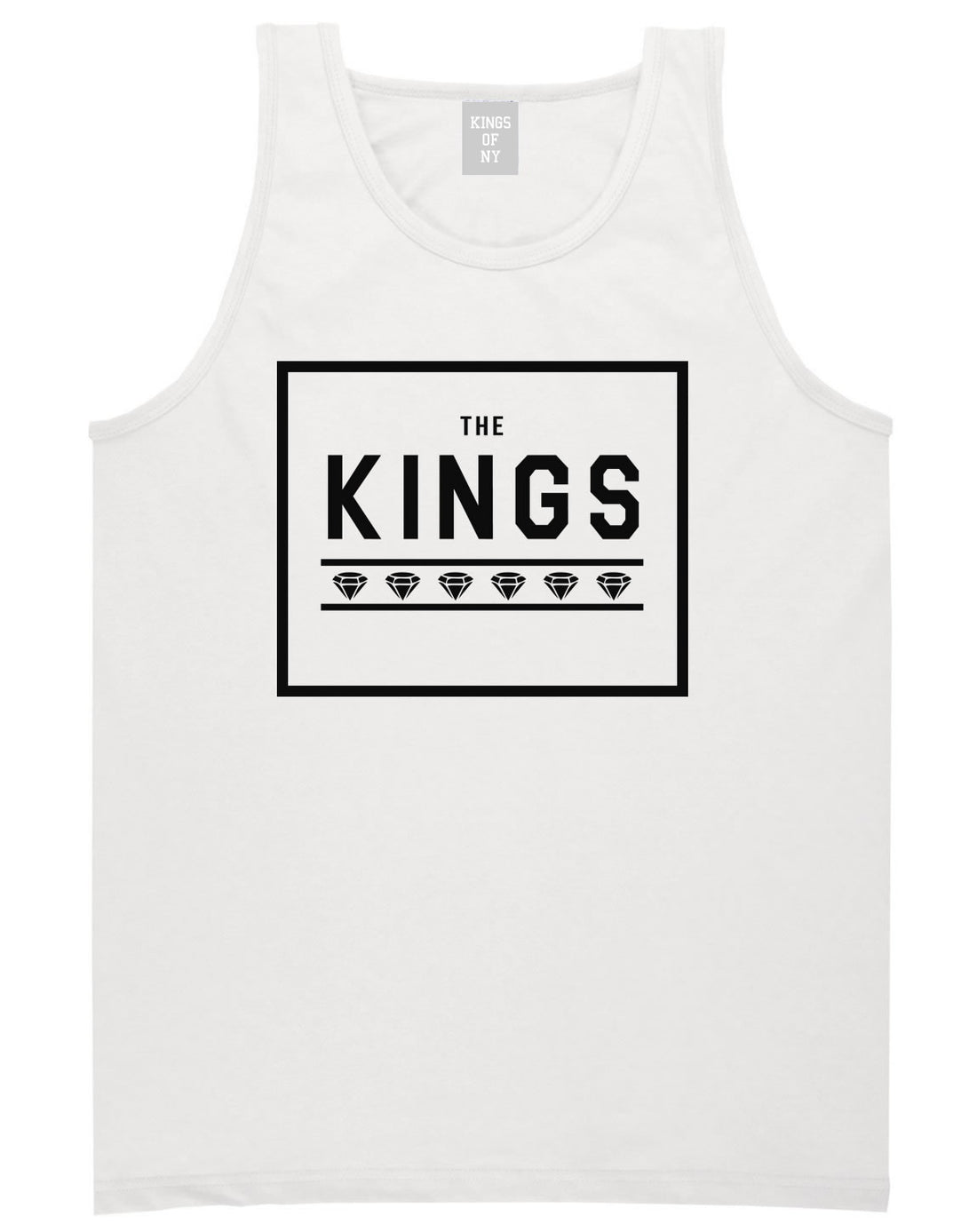 The Kings Diamonds Tank Top in White by Kings Of NY