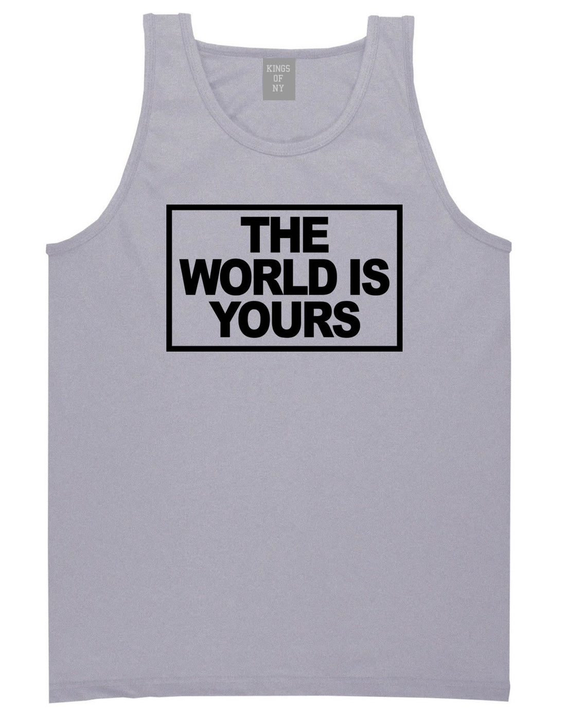 The World Is Yours Tank Top in Grey By Kings Of NY