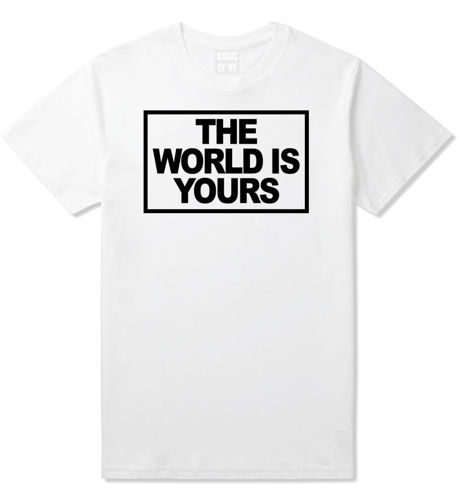 The World Is Yours T-Shirt in White By Kings Of NY