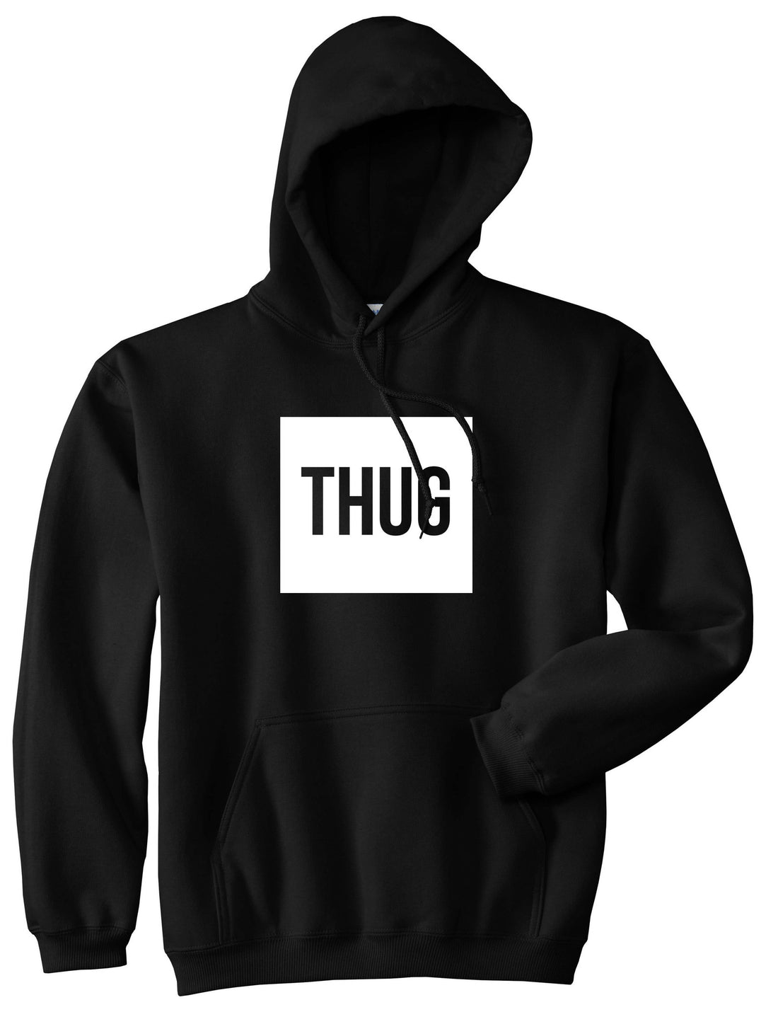 Thug Gangsta Box Logo Pullover Hoodie Hoody in Black by Kings Of NY