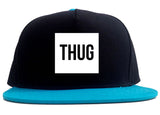 Thug Gangsta Box Logo 2 Tone Snapback Hat in Black and Blue by Kings Of NY