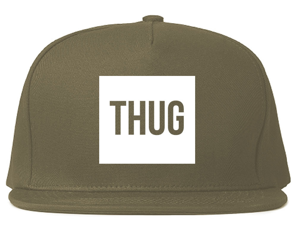 Thug Gangsta Box Logo Snapback Hat in Grey by Kings Of NY