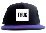 Thug Gangsta Box Logo 2 Tone Snapback Hat in Black and Purple by Kings Of NY