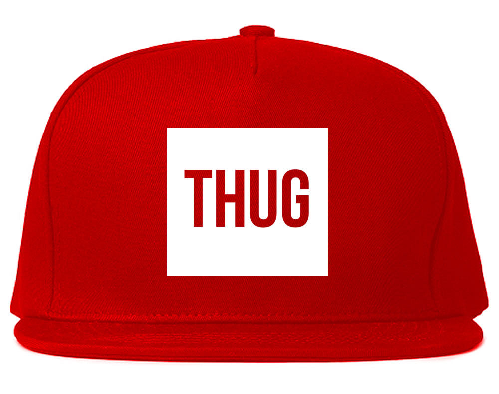 Thug Gangsta Box Logo Snapback Hat in Red by Kings Of NY
