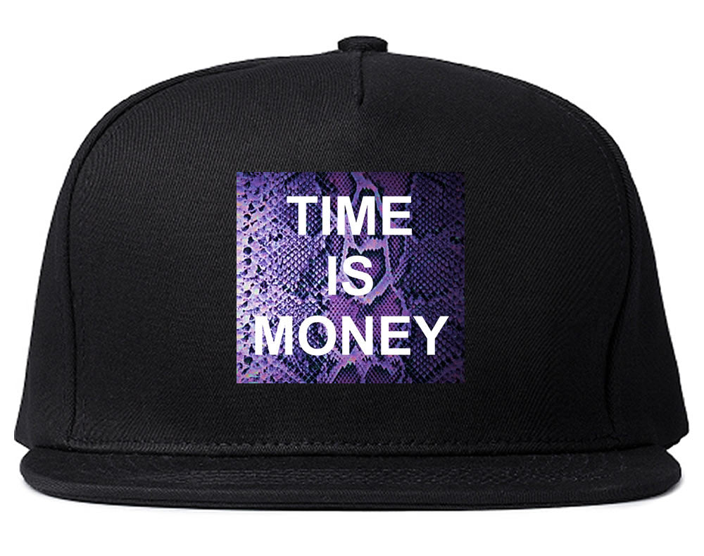 Time Is Money Snakesin Print Snapback Hat By Kings Of NY