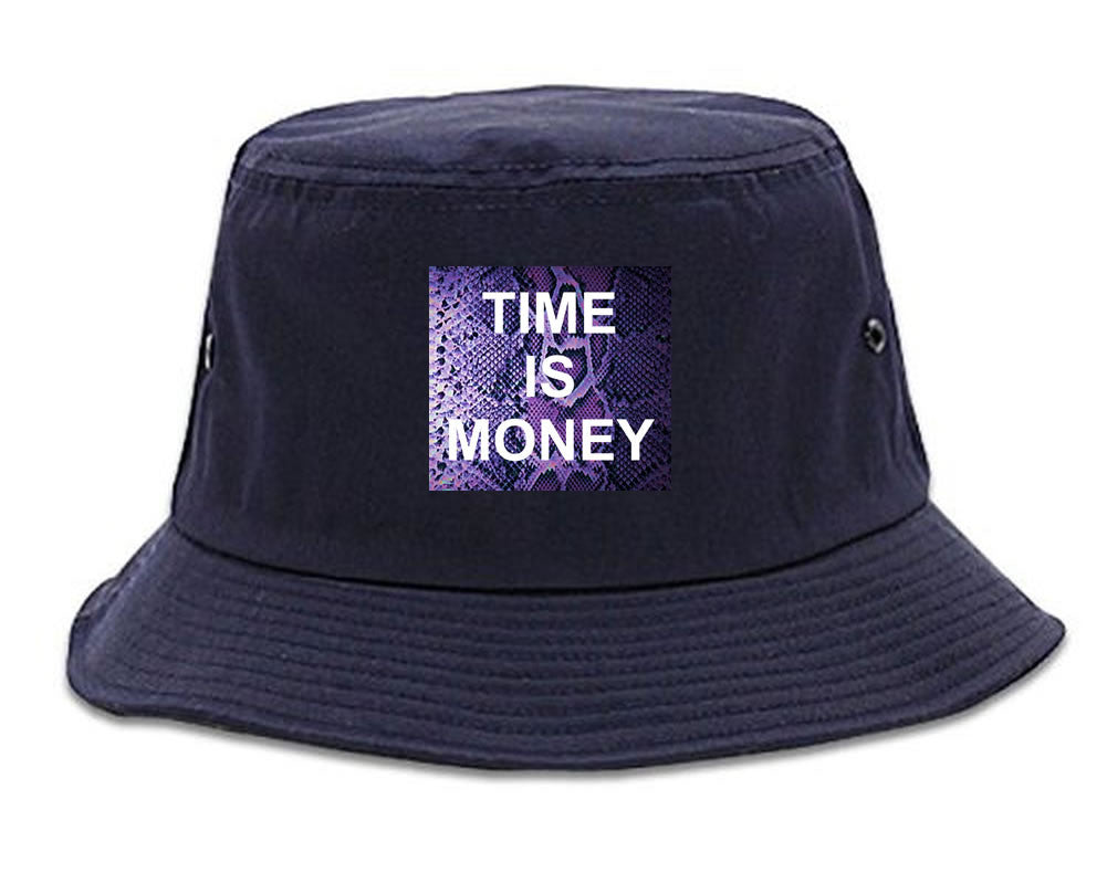 Time Is Money Snakesin Print Bucket Hat By Kings Of NY