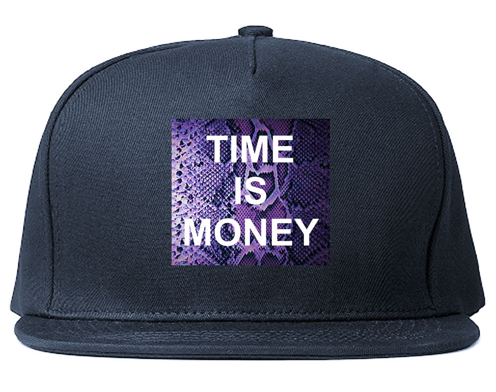 Time Is Money Snakesin Print Snapback Hat By Kings Of NY
