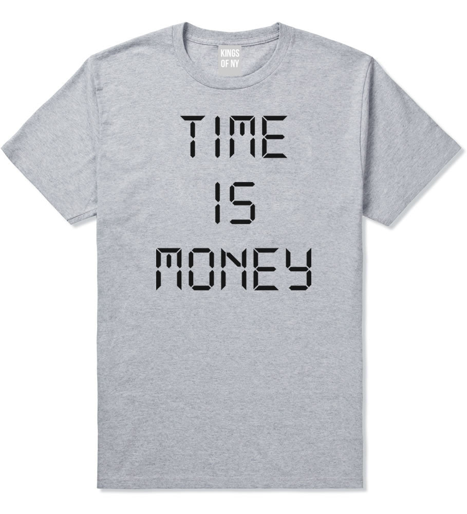 Time Is Money T-Shirt in Grey By Kings Of NY