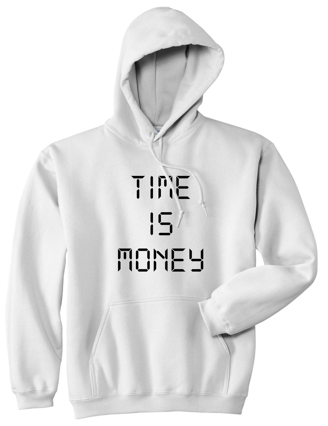 Time Is Money Pullover Hoodie in White By Kings Of NY