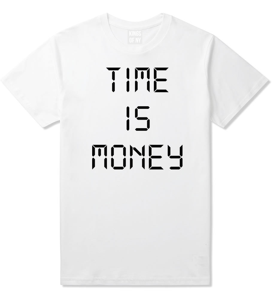 Time Is Money T-Shirt in White By Kings Of NY