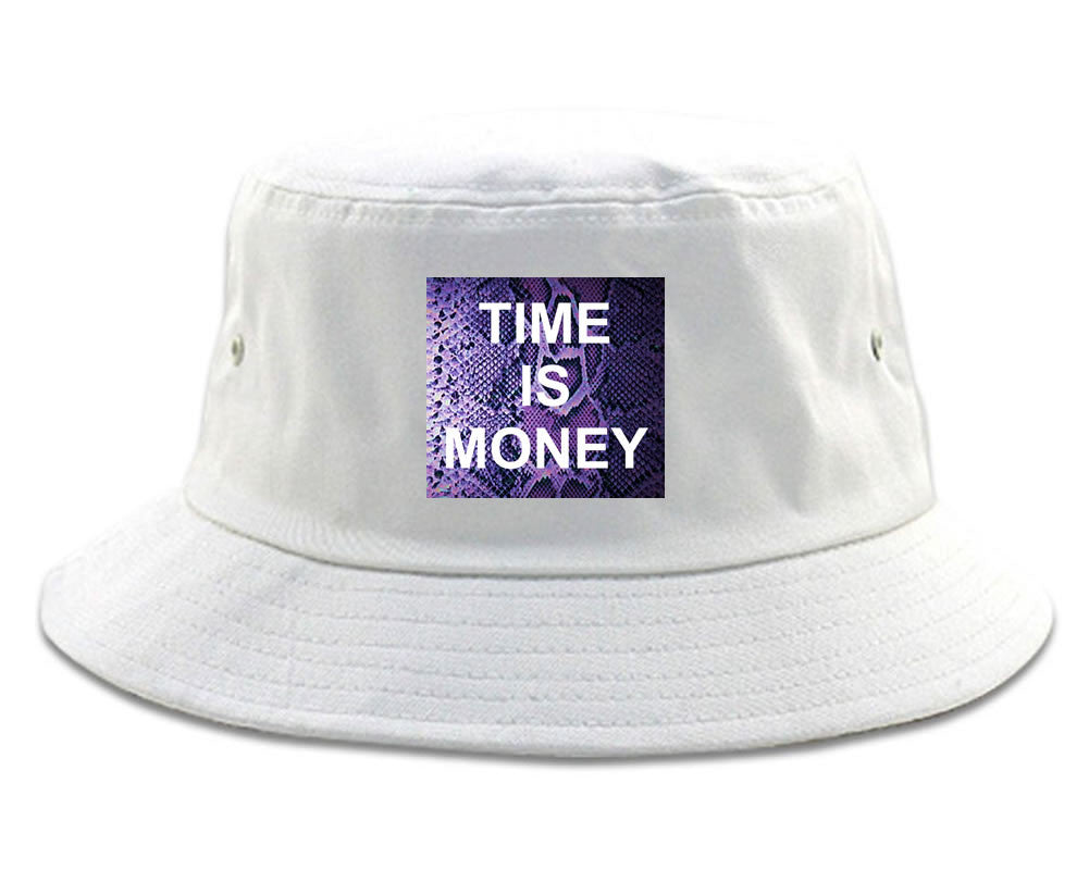 Time Is Money Snakesin Print Bucket Hat By Kings Of NY