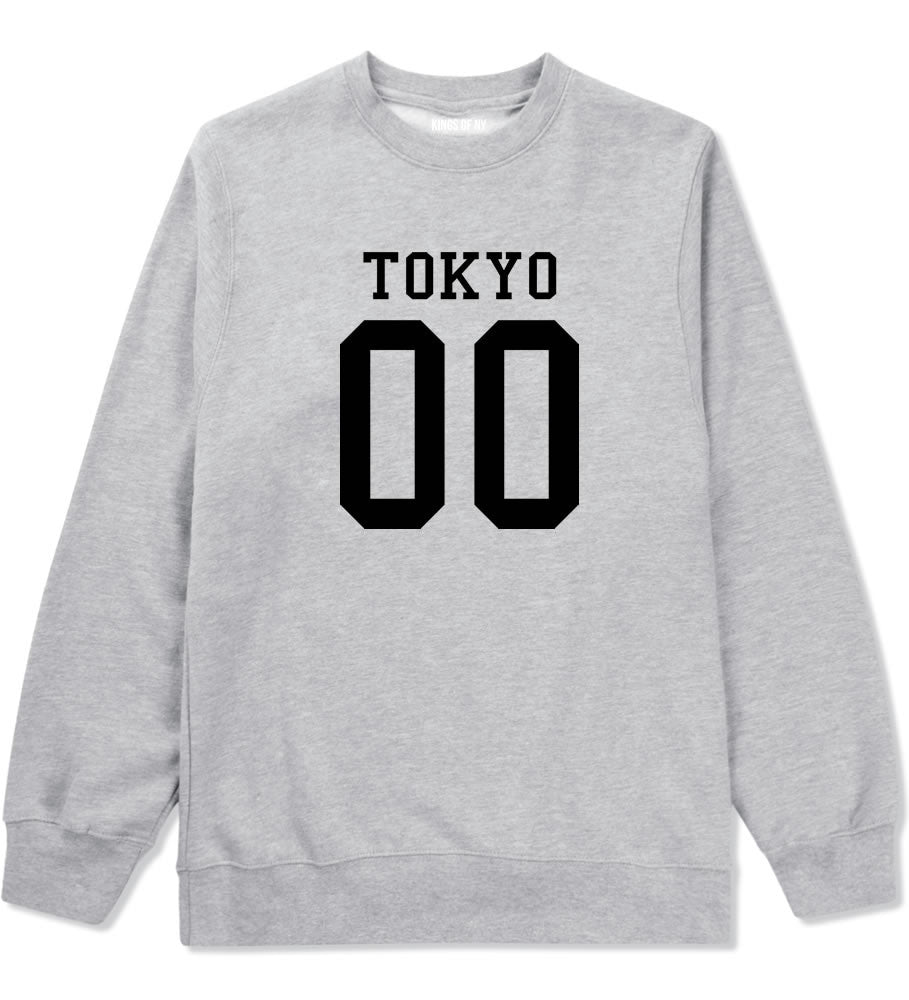 Tokyo Team 00 Jersey Japan Crewneck Sweatshirt in Grey By Kings Of NY