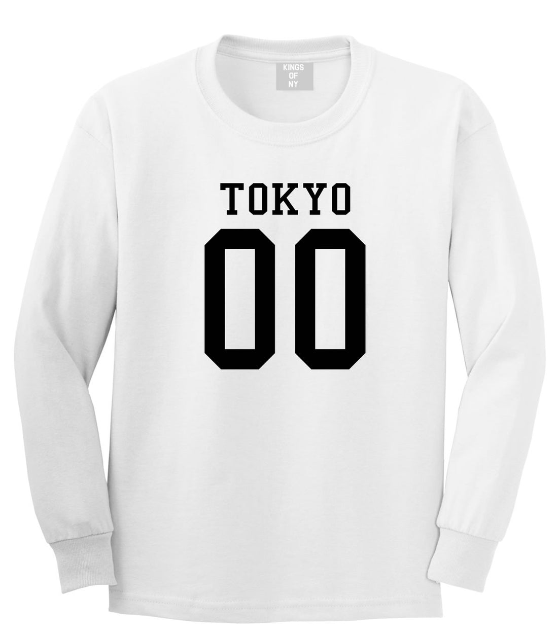 Tokyo Team 00 Jersey Japan Long Sleeve T-Shirt in White By Kings Of NY