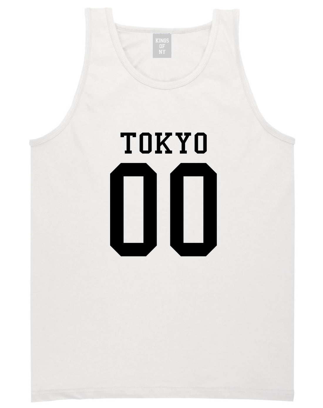 Tokyo Team 00 Jersey Japan Tank Top in White By Kings Of NY