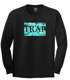 Trap Floral Style Hood Music Hood Dope Long Sleeve T-Shirt In Black by Kings Of NY