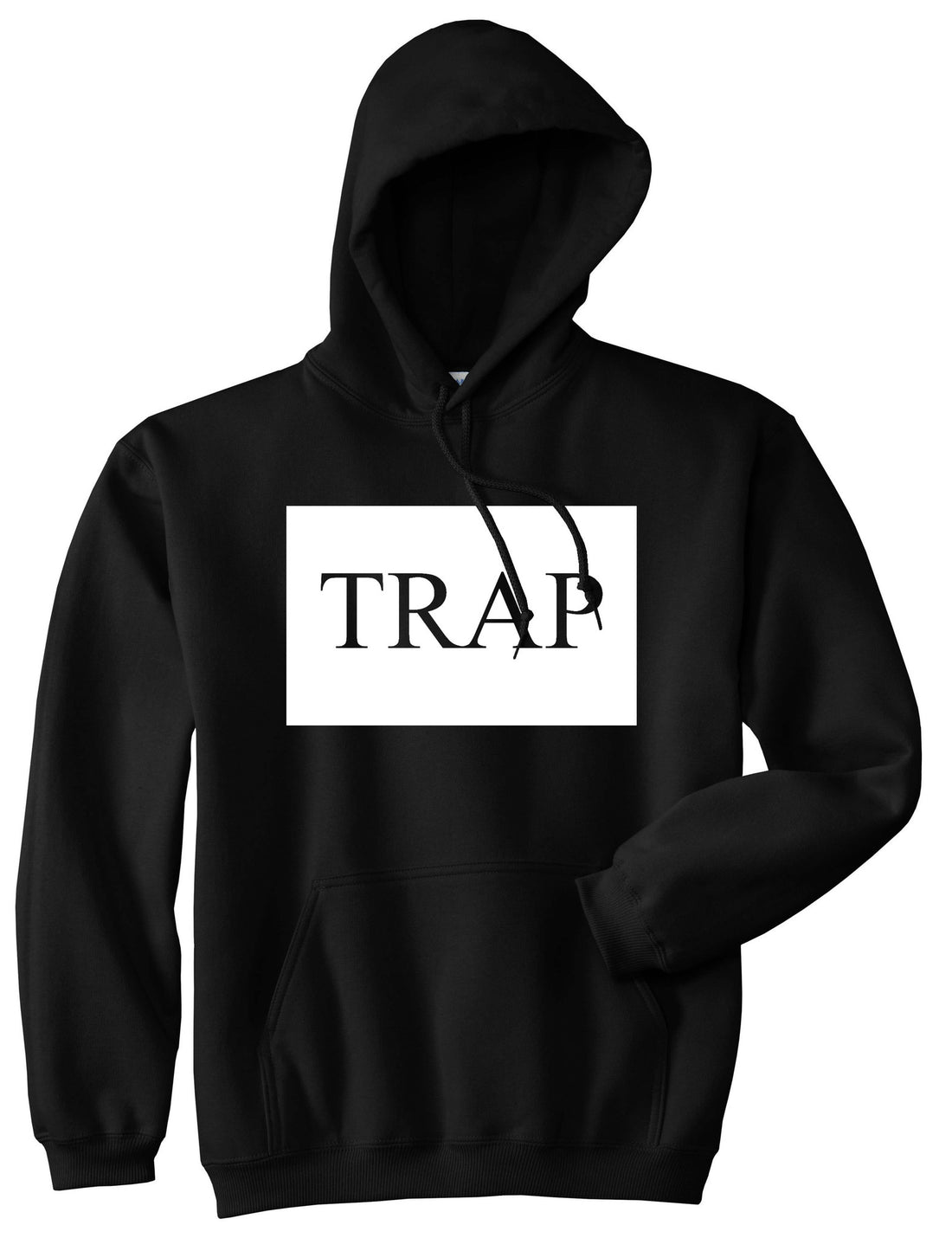 Trap Rectangle Logo Pullover Hoodie in Black By Kings Of NY
