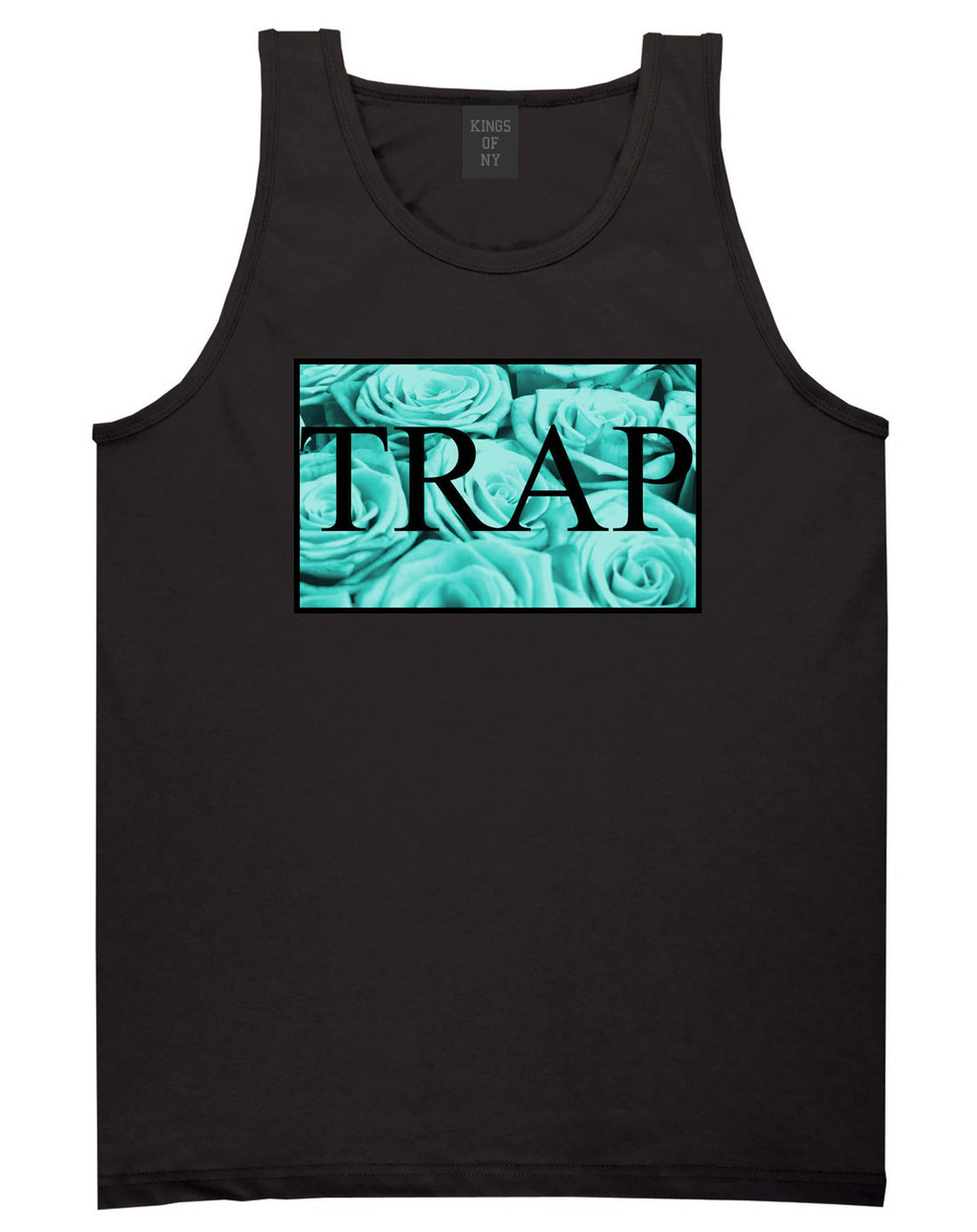 Trap Floral Style Hood Music Hood Dope Tank Top In Black by Kings Of NY