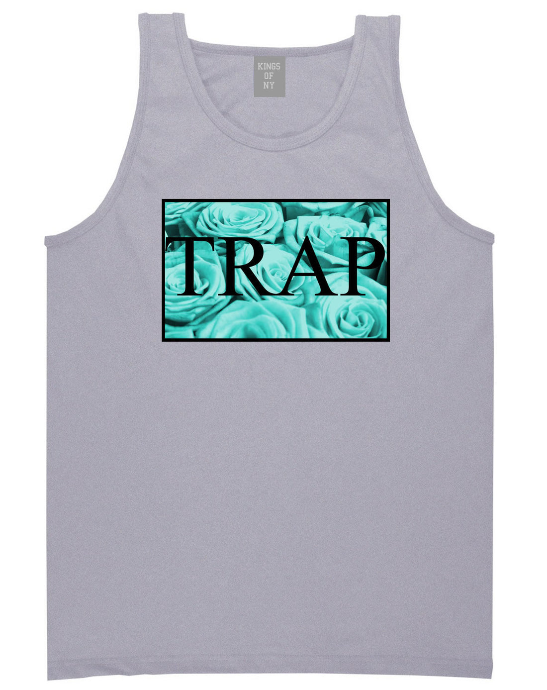 Trap Floral Style Hood Music Hood Dope Tank Top In Grey by Kings Of NY